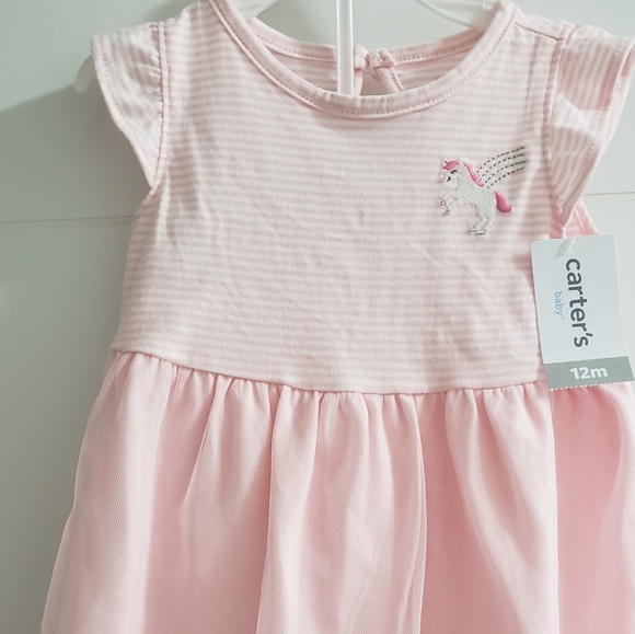 Summer dress babygirl in cotton and tulle - Picture 1 of 1